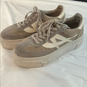 Ash Stardew Suede Platform Leather Sneaker 39